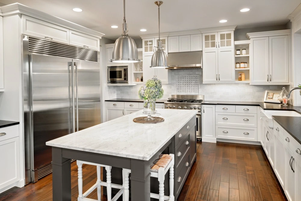 laundry room with yellow walls