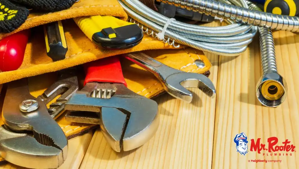 plumbing tools on table