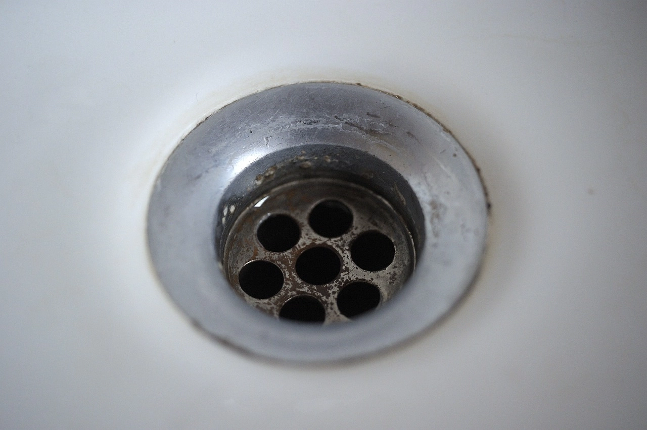 A sink drain after it has been cleared with the help of professional services for clogged drains in columbia-sc.