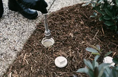 Mr. Rooter drain using a Hydroscrub Jet.